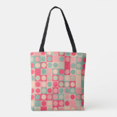 funky-cirkelraster tote bag (Achterkant)