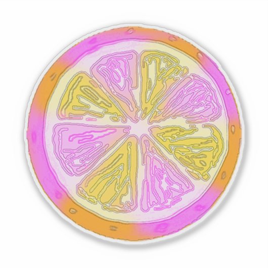 Funky Citrus Sticker (Voorkant)