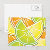 Funky citruswig briefkaart (Voorkant / Achterkant)