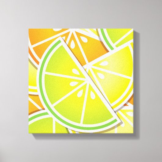 Funky citruswig canvas afdruk (Voorkant)