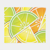 Funky citruswig fleece deken (Voorkant (Horizontaal))