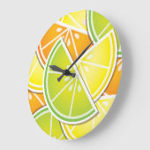 Funky citruswig grote klok (Hoek)