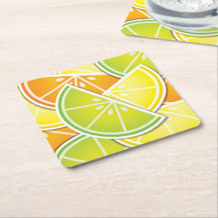 Funky citruswig kartonnen onderzetters