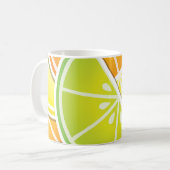 Funky citruswig koffiemok (Voorkant links)