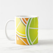 Funky citruswig koffiemok (Links)