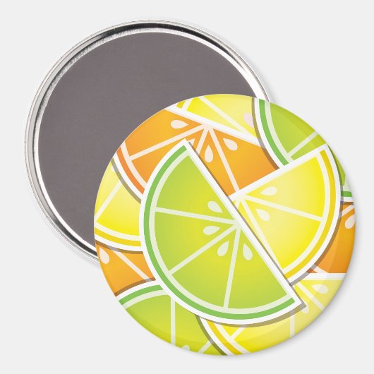 Funky citruswig magneet (Voorkant / Achterkant)