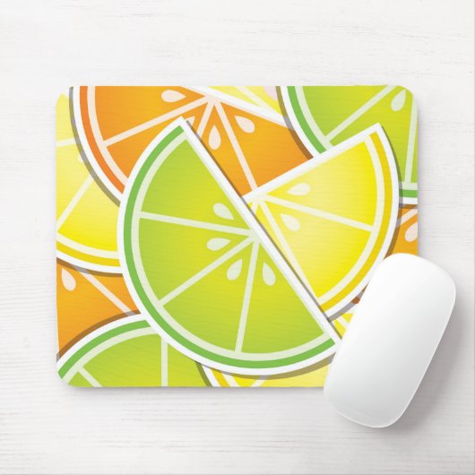 Funky citruswig muismat (Met muis)