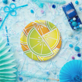 Funky citruswig papieren bordje (Feest)