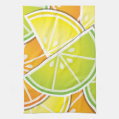 Funky citruswig theedoek (Verticaal)