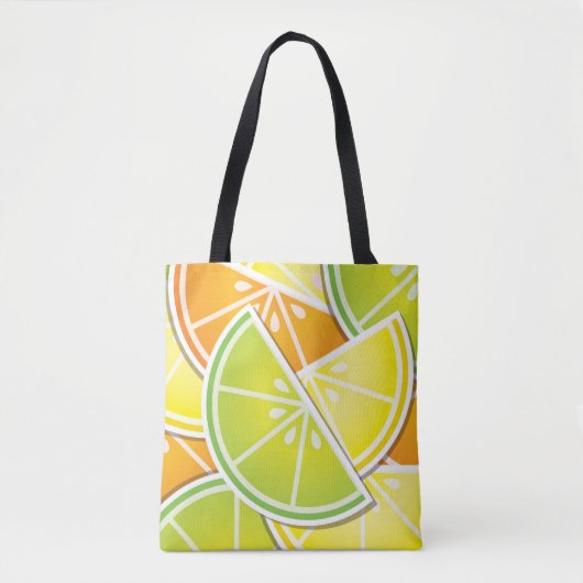 Funky citruswig tote bag (Voorkant)