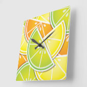 Funky citruswig vierkante klok (Hoek)