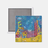 Funky City #1 magneet (Voorkant / Achterkant)