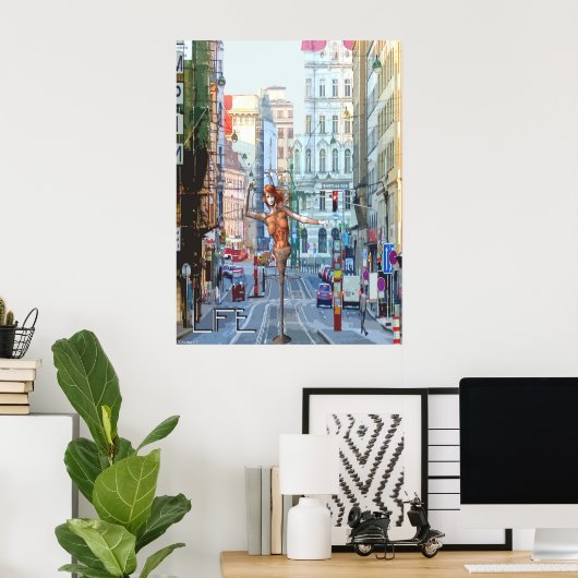 Funky City Life Poster (Thuiskantoor)