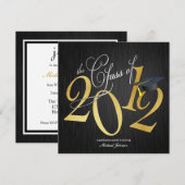 Funky Class of 2012 Invites (zilver/goud) Kaart (Voorkant / Achterkant)