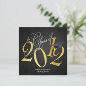 Funky Class of 2012 Invites (zilver/goud) Kaart (Staand voorkant)