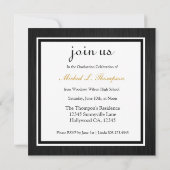 Funky Class of 2012 Invites (zilver/goud) Kaart (Achterkant)