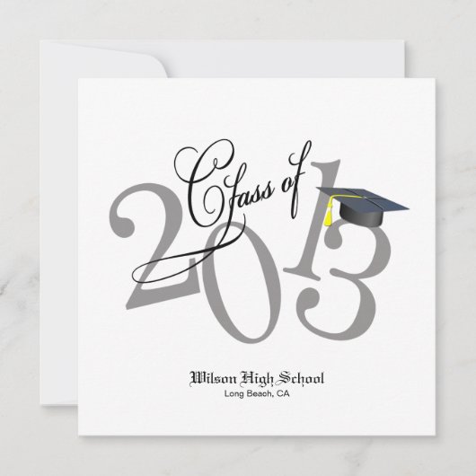Funky Class of 2013 Invites Kaart (Voorkant)