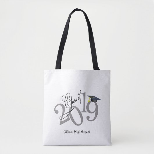 Funky Class of 2019 Afstuderen Tote Bag (Voorkant)