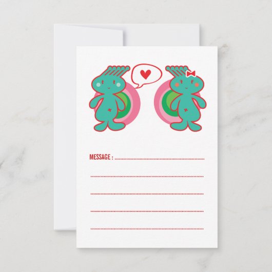 Funky Classroom Kind Valentijnsdag Kaart (Achterkant)