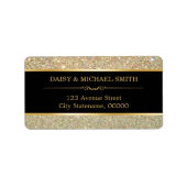 Funky Classy Gold Glitter Sparkles Etiket (Voorkant)