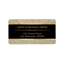Funky Classy Gouden Glitter Sparkles Etiket