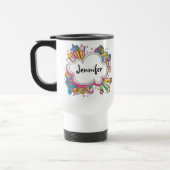 Funky Cloud Personalized Travel Mug Reisbeker (Links)