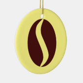 Funky Coffee Bean Keramisch Ornament (Rechts)