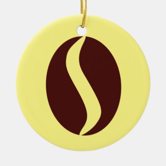 Funky Coffee Bean Keramisch Ornament (Voorkant)