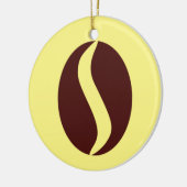 Funky Coffee Bean Keramisch Ornament (Links)