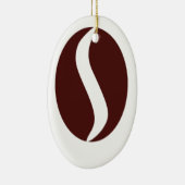 Funky Coffee Bean Keramisch Ornament (Rechts)