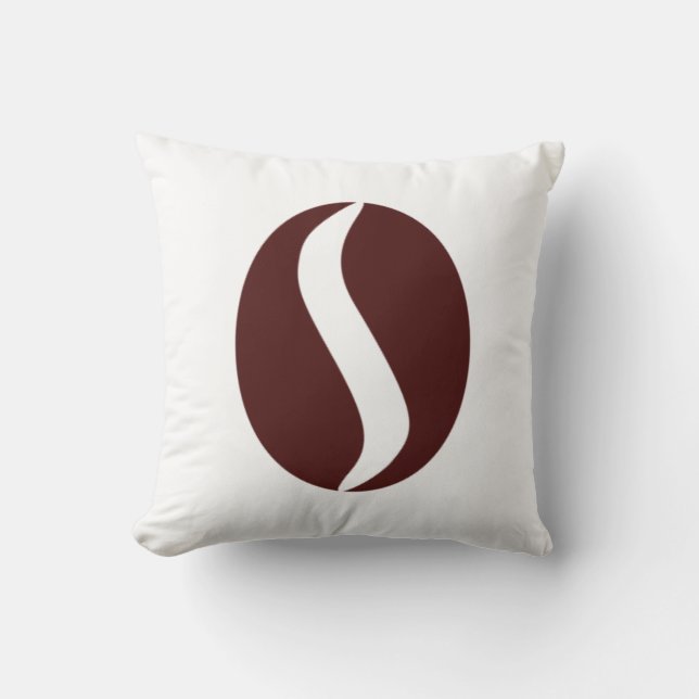 Funky Coffee Bean Minimalism Cushion Sierkussen (Voorkant)