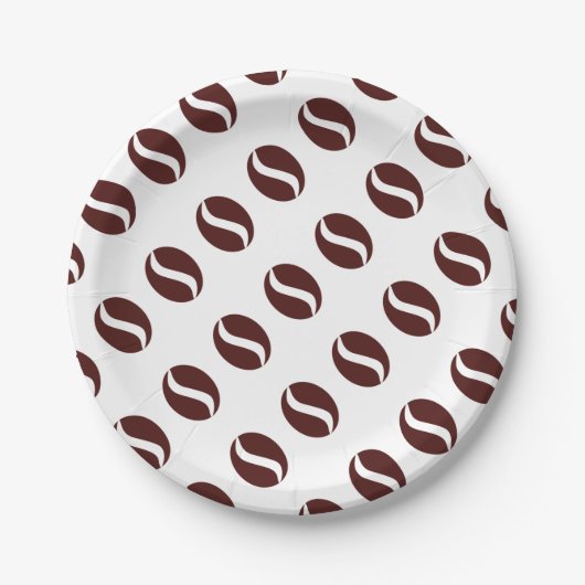Funky Coffee Bean Papieren Bordje (Voorkant)