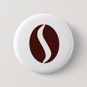 Funky Coffee Bean Ronde Button 5,7 Cm (Voorkant)