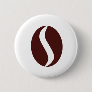 Funky Coffee Bean Ronde Button 5,7 Cm