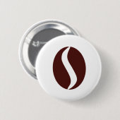 Funky Coffee Bean Ronde Button 5,7 Cm (Voorkant /achterkant)