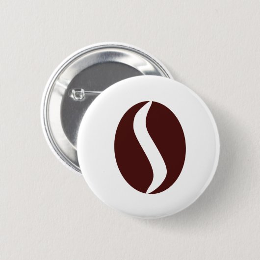 Funky Coffee Bean Ronde Button 5,7 Cm (Voorkant /achterkant)