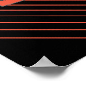 Funky Coffee Beans Bord Red Stripes Poster (Hoek)