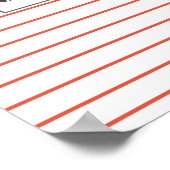 Funky Coffee Beans Bord Stripes Poster (Hoek)