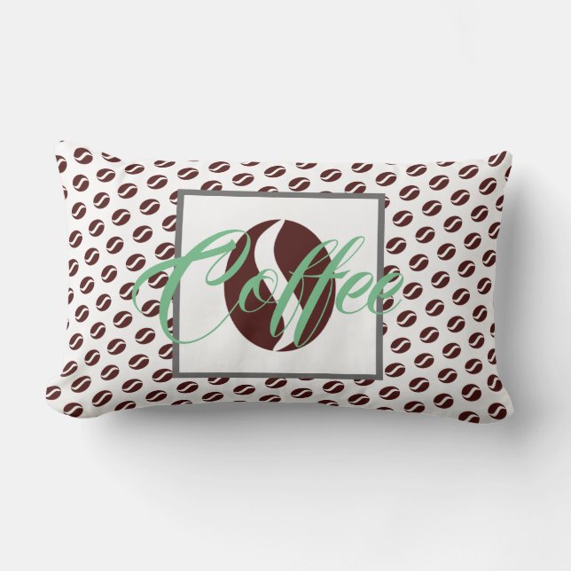 Funky Coffee Beans Pattern Cushion Sierkussen Kussen (Voorkant)