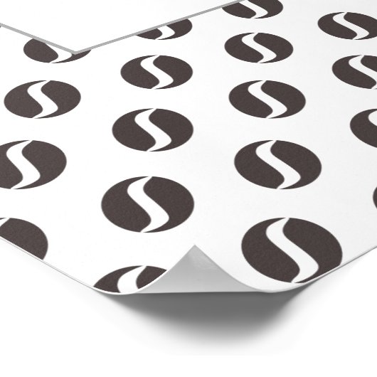 Funky Coffee Beans Pattern Lijst Word Poster (Hoek)