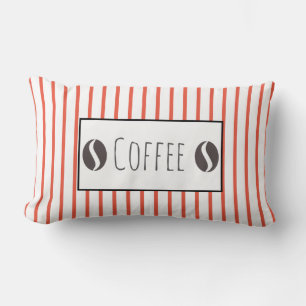 Funky Coffee Beans Stripes Cushion Sierkussen Kussen