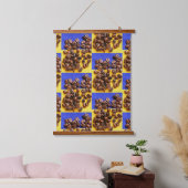 Funky Coffee Lover Beans Texture Hangend Wandkleed (Slaapkamer)