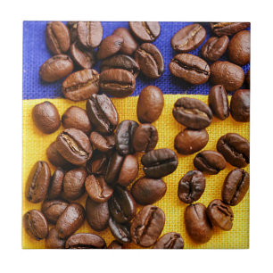 Funky Coffee Lover Beans Texture Tegeltje
