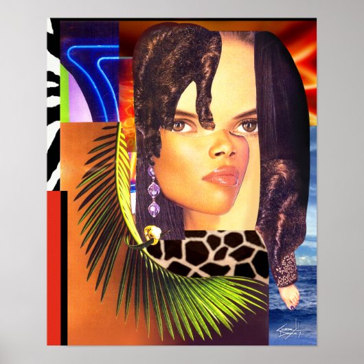 Funky Collage Poster afdrukken 14 x 17 inch (Voorkant)