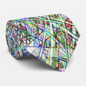 Funky Color Striped Stropdas (Opgerold)