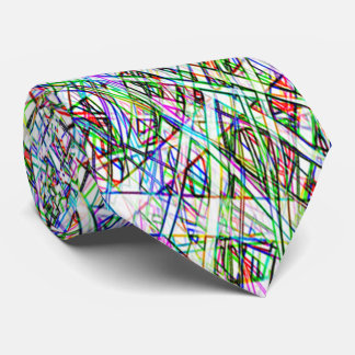 Funky Color Striped Stropdas