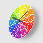 Funky Color Wheel Ronde Klok (Hoek)