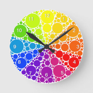 Funky Color Wheel Ronde Klok