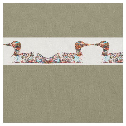 Funky Colored Loon Striped Stof (Close Up)