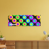 Funky Colorful 3D Circles Canvas Afdruk (Insitu (Woonkamer))